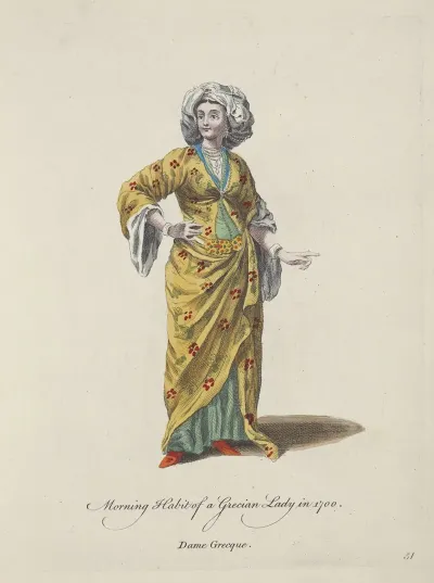 Morning Habit Of A Grecian Lady In 1700 Dame Grecque