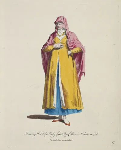 Morning Habit Of A Lady Of The City Of Pera In Natolia In 1568 Dame De Pera En Deshabille