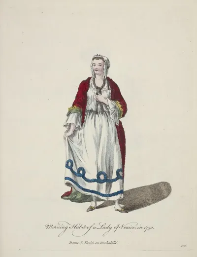 Morning Habit Of A Lady Of Venice In 1750 Dame De Venise En Deshabille
