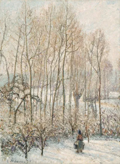 Morning Sunlight On The Snow Eragny Sur Epte