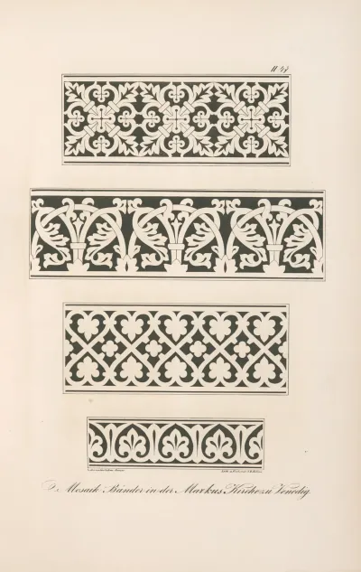 Mosaik Bander In Der Markus Kirche Zu Venedig
