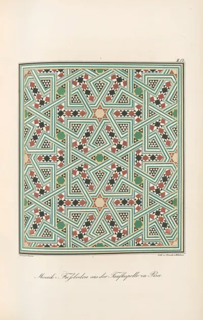 Mosaik Fussboden Aus Der Taufkapelle Zu Pisa