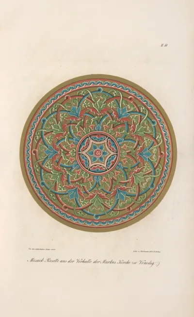 Mosaik Rosette Aus Der Vorhalle Der Markus Kirche Zu Venedig 2