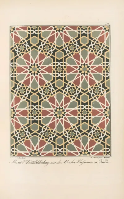 Mosaik Wandbekleidung Aus Der Moschee Hassanin Zu Kairo