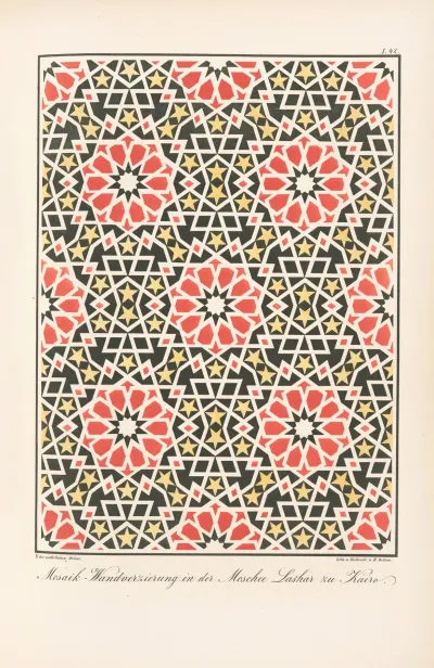 Mosaik Wandverzierung In Der Moschee Lashar Zu Kairo