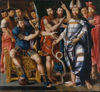 Moses And Aaron Before Pharaoh An Allegory Of The Dinteville Family