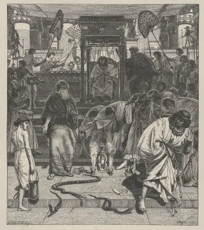 Moses And Aaron Before Pharoah