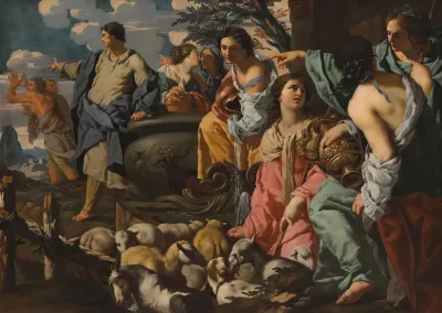 Moses And The Daughters Of Jethro