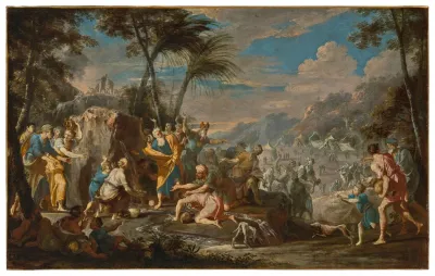 Moses Bringing Forth Water From The Rock 2