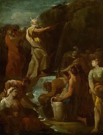 Moses Brings Forth Water Out Of The Rock