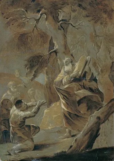 Moses Bringt Das Gesetz Vom Berge Sinai
