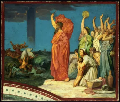 Moses Commanding The Waters To Close Upon The Egyptian Host
