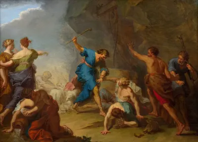 Moses Defending The Daughters Of Jethro 2