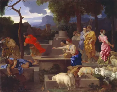 Moses Defending The Daughters Of Jethro