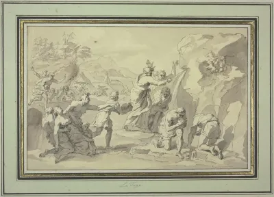 Moses Schlagt Wasser Aus Dem Felsen