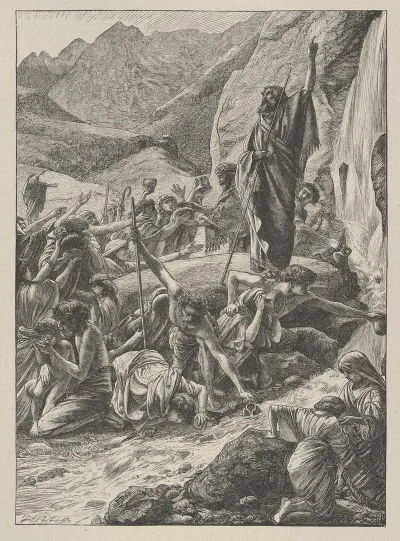 Moses Strikes The Rock