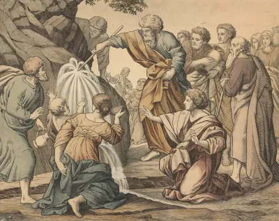 Moses Strikes Water From The Rock 2
