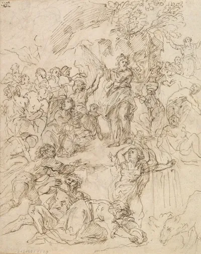 Moses Striking Water From A Rock
