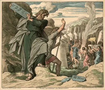 Moses Zertrummert Die Gesetztafeln Moses Smashes The Tablets Of The Law