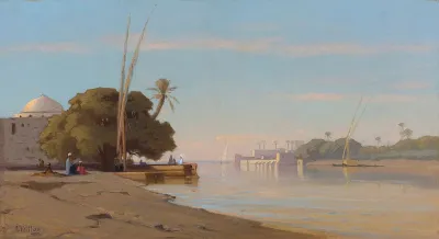 Mosque On The Banks Of The Nile