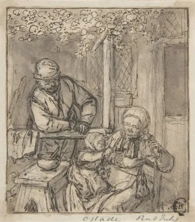 Mother And Child With A Doll