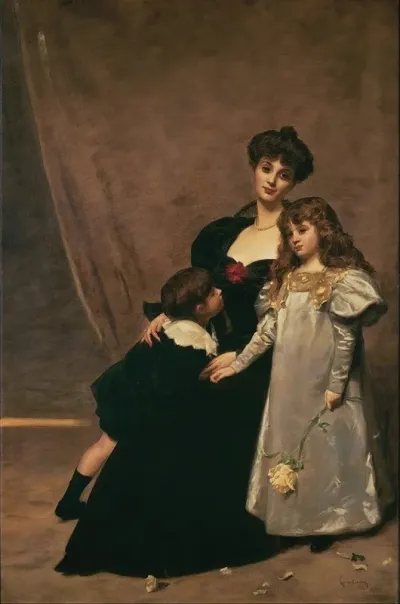 Mother And Children Madame Feydeau And Her Children