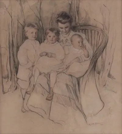 Mother And Three Children