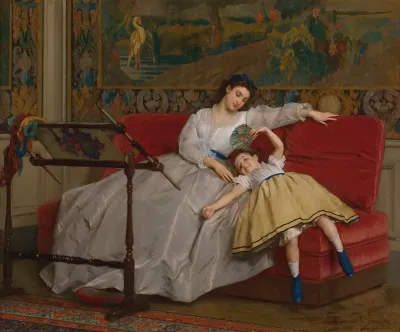 Mother With Her Young Daughter