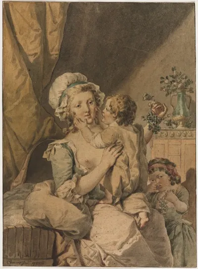 Mother With Two Children