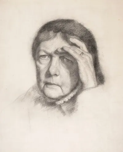 Mothers Portrait Study For The Painting
