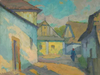 Motif From An East Slovak Village
