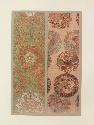 Motifs Dornement Fleurs Et Animaux Stylises