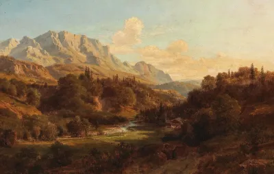 Motiv Bei Niederdorf Tirol In The Background The Wild Kaiser Mountains
