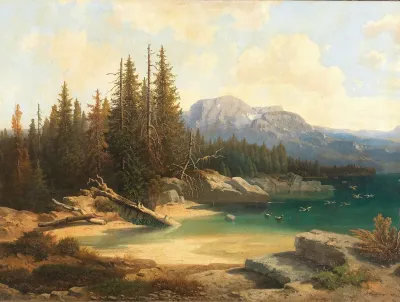 Motiv Vom Hintersee Im Salzburgischen
