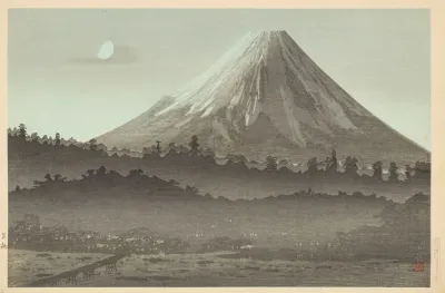 Mount Fuji Seen Near Tamaho Night