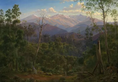Mount Kosciusko Seen From The Victorian Border Mount Hope Ranges