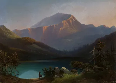 Mount Pyszna With The Smreczyny Lake In The Koscieliska Valley In The Tatra Mountains