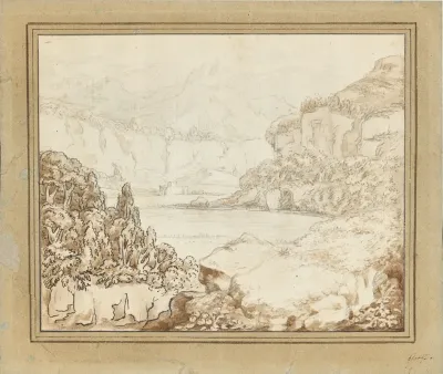 Mountain Lake In Southern Landscape