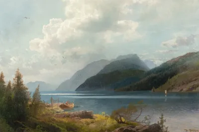 Mountain Lake Sagne Fjord Norway