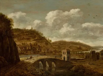 Mountain Landscape With A Bridge
