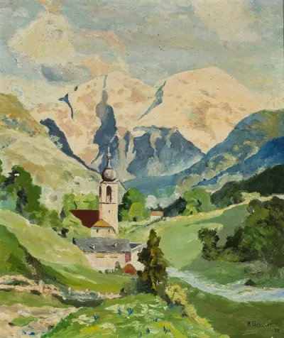 Mountain Landscape With A Church 2