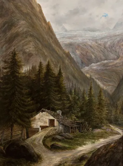 Mountain Landscape With A Cottage