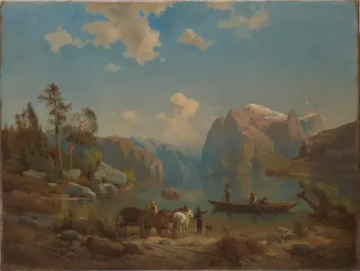Mountain Landscape With A Lake 3
