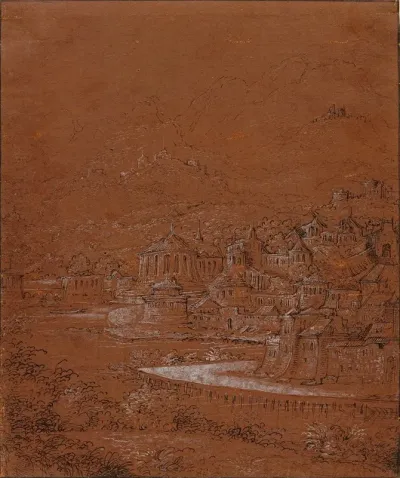 Mountain Landscape With An Imaginary City