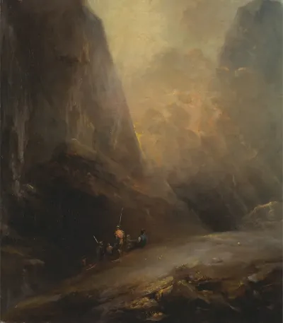 Mountain Landscape With Banditti