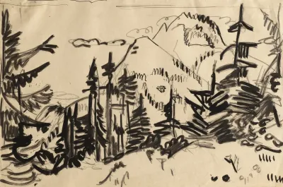 Mountain Landscape With Fir Trees