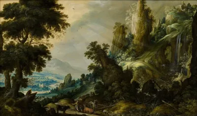 Mountain Landscape With Waterfall 2