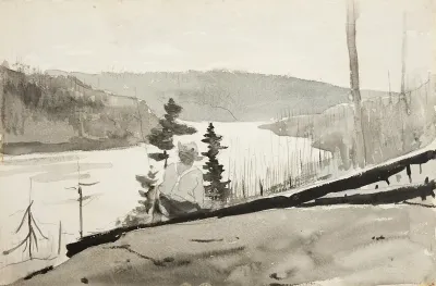 Mountain River Or Lake
