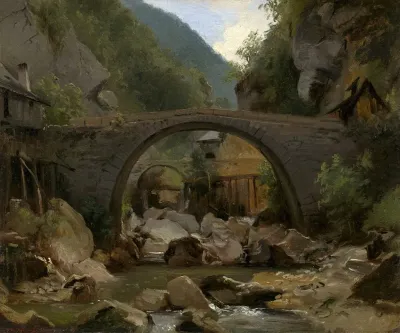 Mountain Stream In The Auvergne