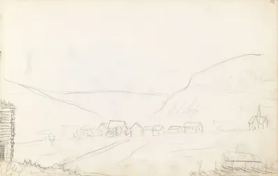 Mountain Village And Church